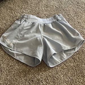 Lululemon, size 2, low rise, 4 inch inseam, daydream blue